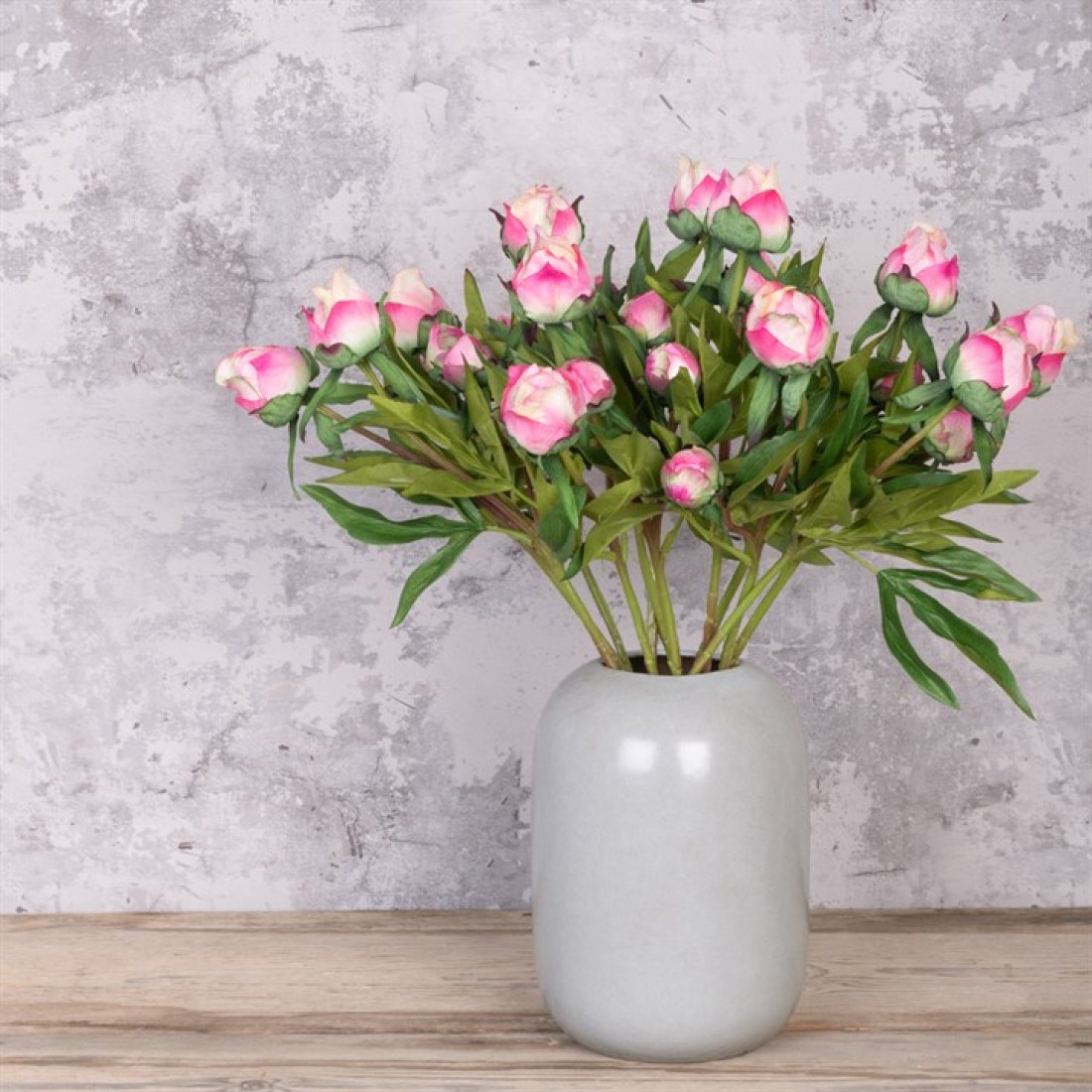 Real Touch Peony Buds Pink 48cm Artificial Flowers